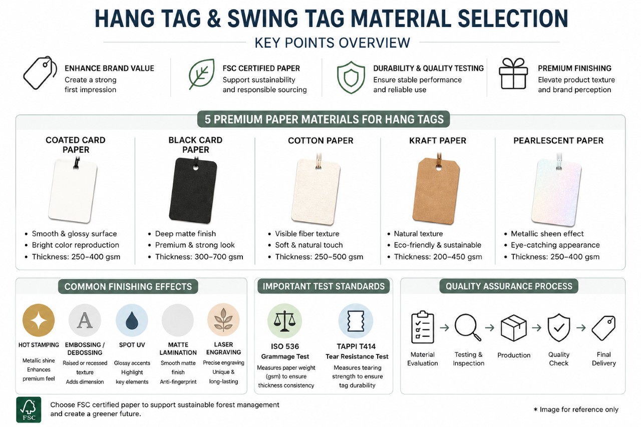 Hang tag and Swing tag Material